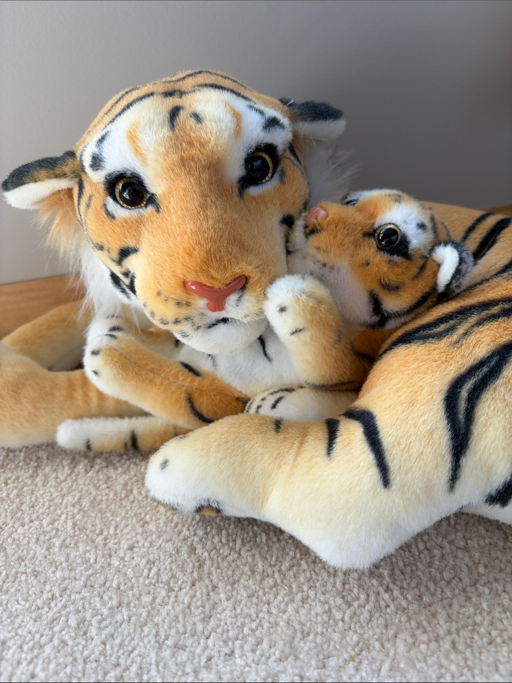 Realistic stuffed Tiger and cub stuffy/plush/stuffed animal